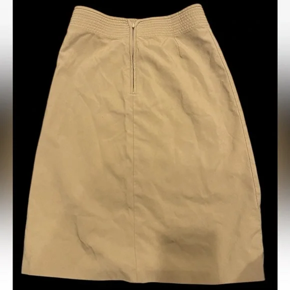 Coach Women’s 100% Wool Tan Regular Fit Back Zip Straight & Pencil Skirt Size 0 - Picture 7 of 7